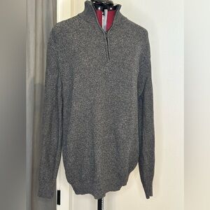 Calvin Klein Men’s Grey Quarter Zip Sweater XL Grandpa Dad
